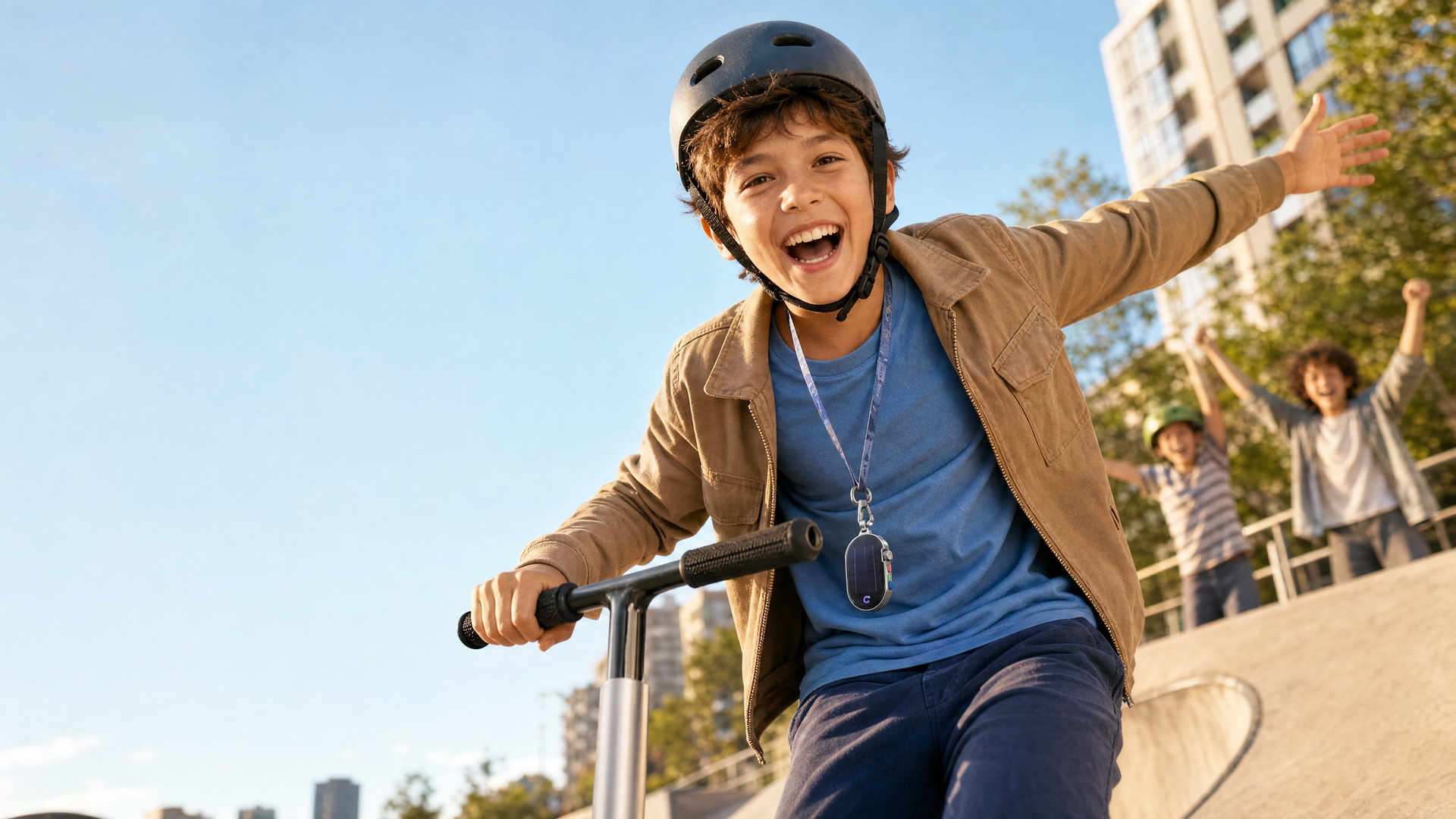 Parent and kid walking together